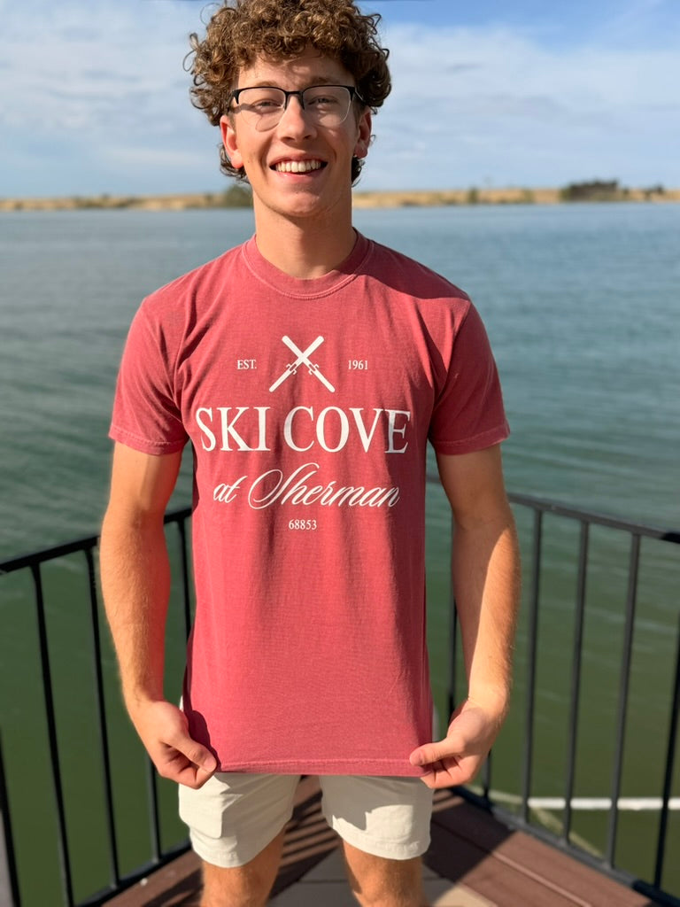 Sherman Ski Cove Red Tee
