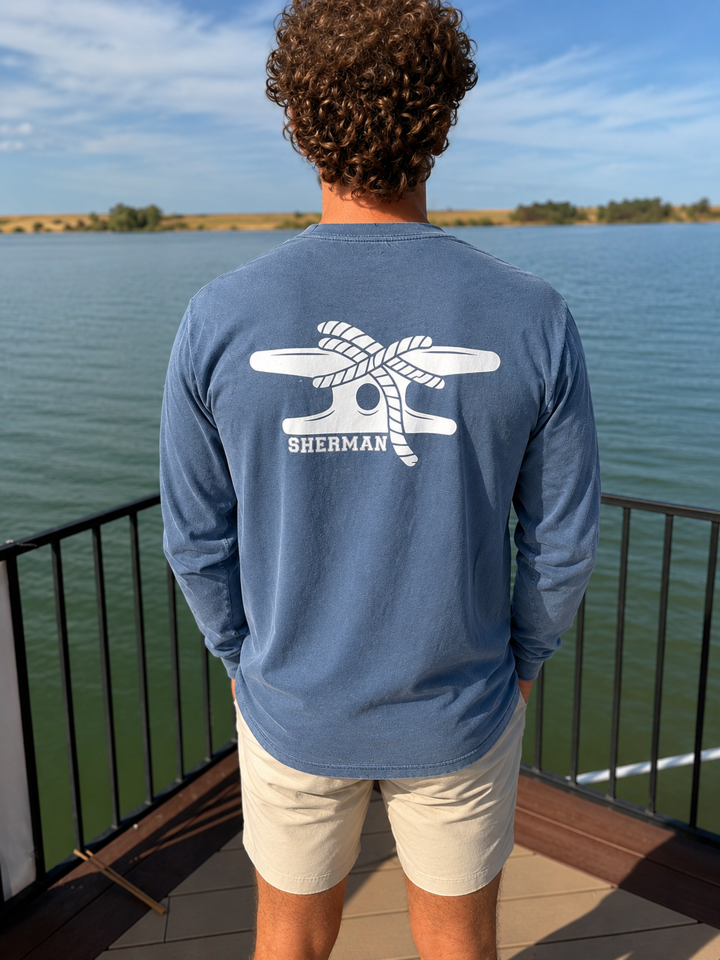 Sherman Boat Cleat Blue Jean Tee