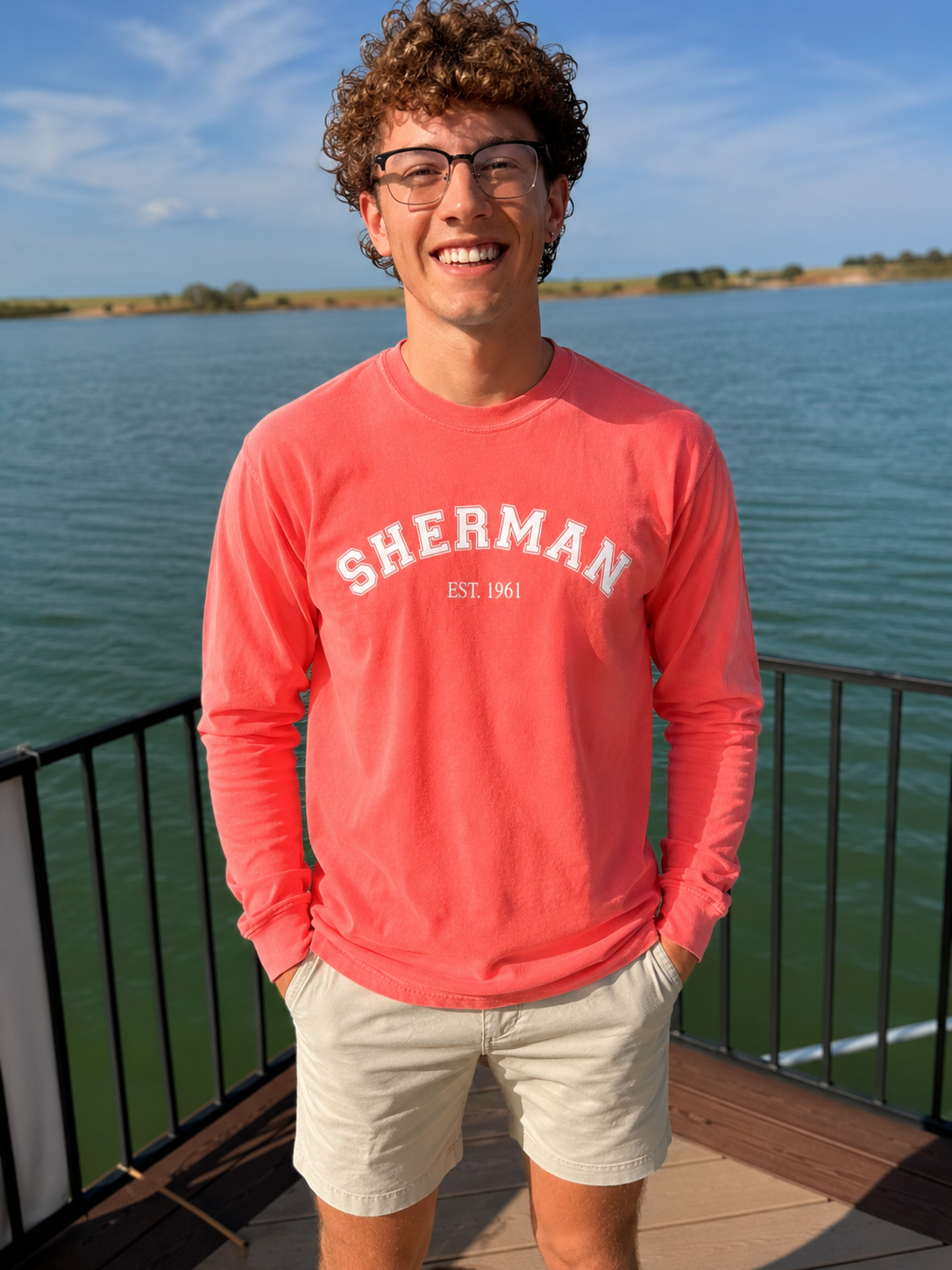 Sherman Tee Bright Salmon