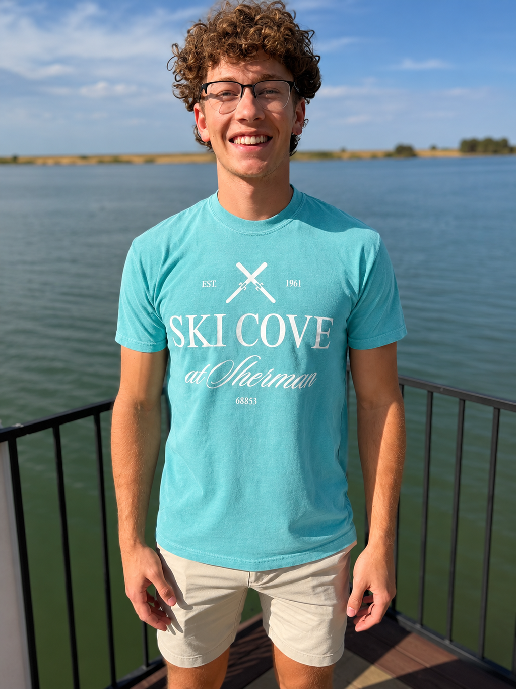 Sherman Ski Cove Aqua Tee