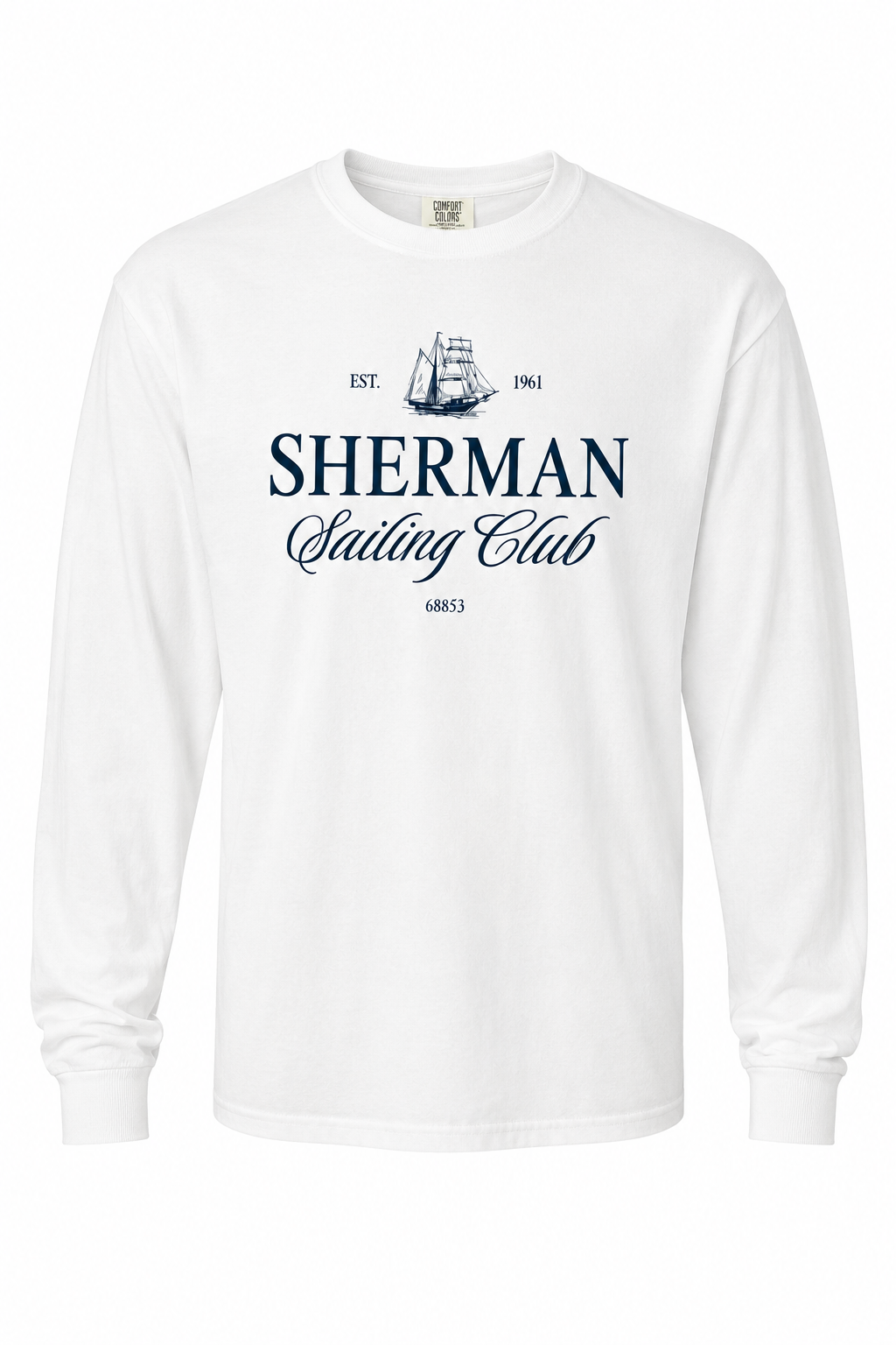 Sherman Sailing Club White Tee